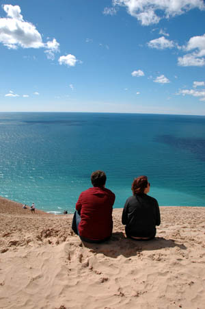 The view at an overlook from Pierce Stocking Scenic Drive.