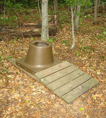 A backcountry toilet on Grand Island National Recreation Area.