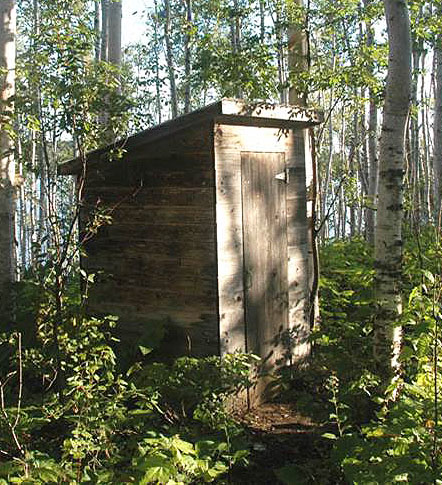 The outhouse at Lake Desor  on Isle Royale National Park.