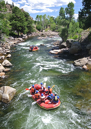 Rafters on the Arkansas River.
