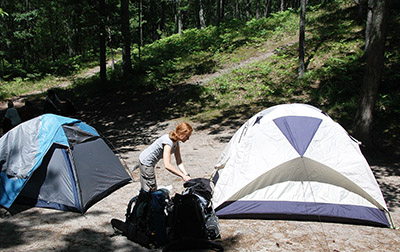 Camping at White Pine Backcountry Campground.